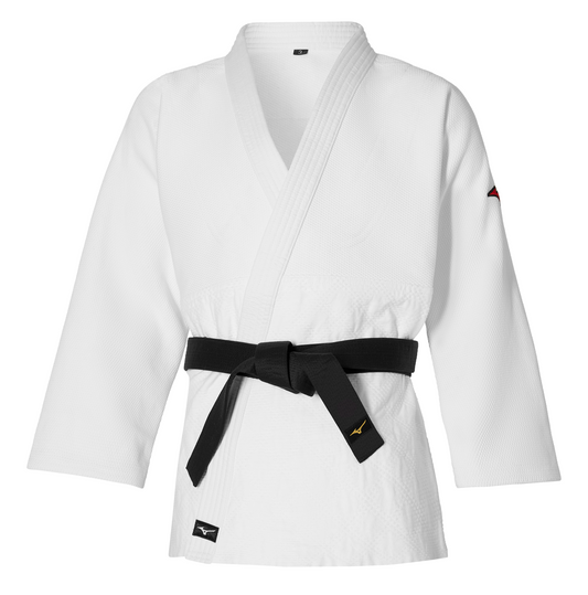 Mizuno Saiki Bianco 900g – Judogi Extra-Heavy | Dettagli Rossi